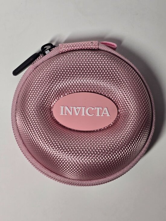 Invicta Accessories - Invicta Single Watch Travel Case w/ Zipper, Pink (IPM247-PNK)